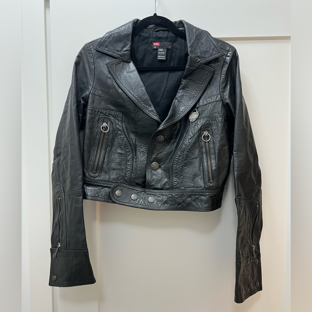 Iconic Diesel vintage leather jacket (circa 2004).  Pristine condition